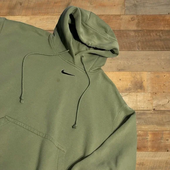 Sage Green Nike Center Swoosh Hoodie Medium - Picture 2 of 4